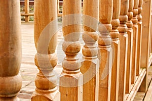 Row of carved Balustrades