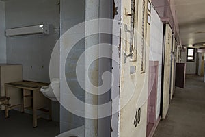 Row of cells in prison
