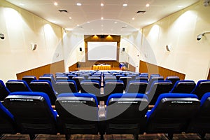 Row of chairs in meetings room