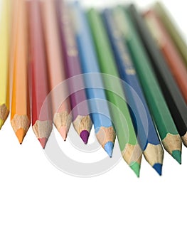 Row of colored pencils