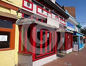 Row of Colorful Businesses in Mount Pleasant