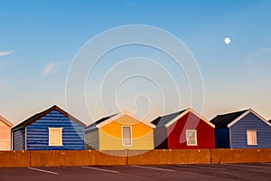 Row of Colourful Beach Huts