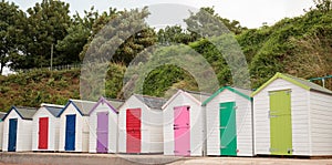 A Row of colourful Beach Huts