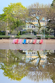 Muskoka Chairs at a Flooded Woodbine Beach