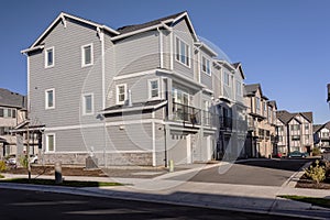 Row of condominiums in Wilsonville Oregon