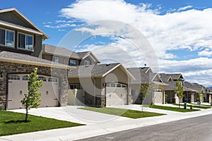 Row of contemporary new houses