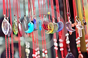 A row of Crystal Pendant