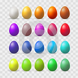 Row 3D Easter eggs