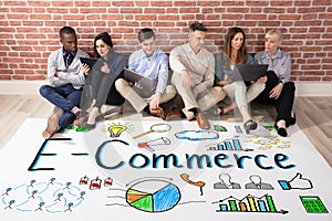 Ecommerce Concept With Businesspeople photo