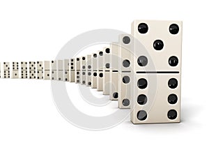 Row of dominoes photo