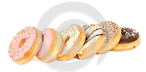 Row of donuts photo