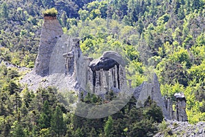 Row of Earth Pyramids, french Hautes-Alpes