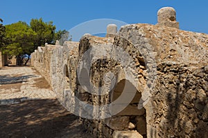 Row of embrasures in Fortezza of Rethymno.