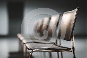Row of Empty Conference Chairs