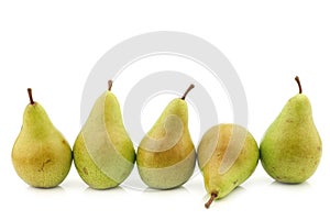 Row of fresh migo pears