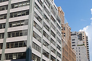 Row of Generic Skyscrapers along a Street in Kips Bay of New York City photo
