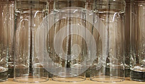 A Row Glass Tumblers photo