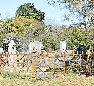 Row of Headstones Magnolia Cemetery 1