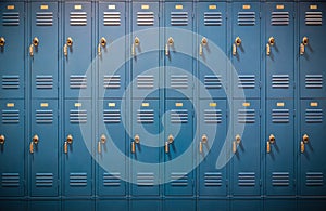 Row of High School Lockers