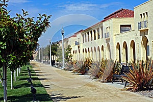 Row of historic naval barracks photo