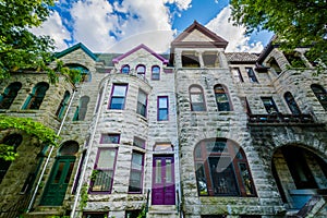 Row houses in Bolton Hill, Baltimore, Maryland