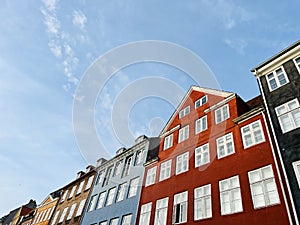 Row of houses at the famous Nyhavn in Copenhagen