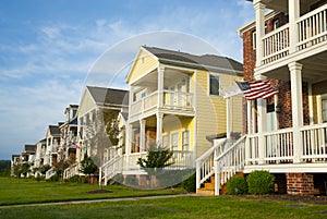 Row of Houses in a Mid-America Suburb