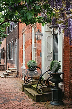 Row houses in Old Town, Alexandria, Virginia photo