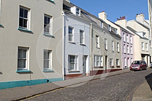 Row of houses, St Anne`s, Alderney