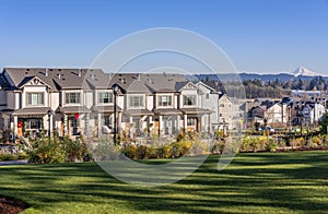 Row of houses in a suburb Wilsonville Oregon photo