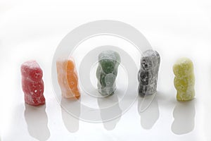 Row of jelly babies