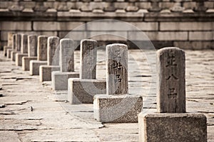 Row Of Korean Rank Stones