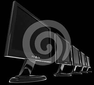 Row lcd monitors