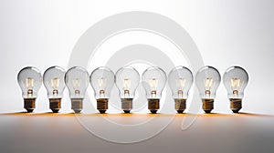 row led bulb white background