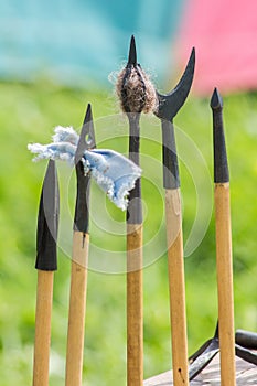 A Row of Medieval Arrowheads