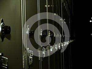 Row of Metal Lockers