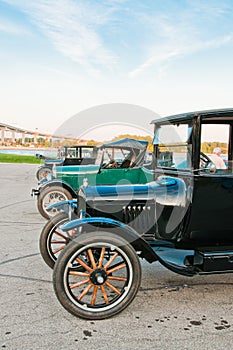 Row of Model T Cars