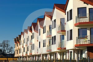 Row of modern houses