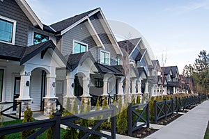 A row of new townhouses or condominiums