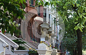 Row of NYC Brownstones