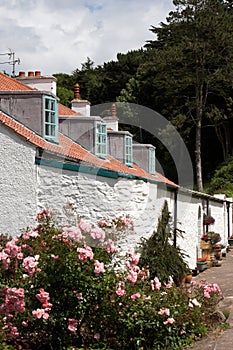 A row of old cottages