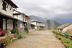 Traditional architecture in Ghandruk, Annapurna Conservation Are photo