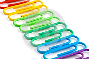 A row of paperclips