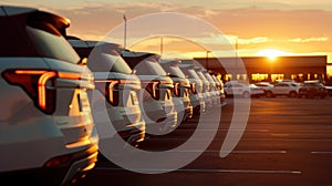 The row of parked cars.AI generated image