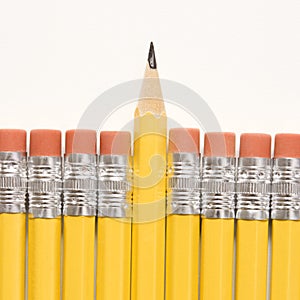 Row of pencils.