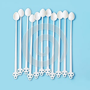 Row of Plastic Stirrers