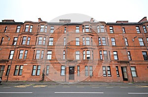 Row of tenements in Glasgow photo