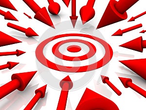 Row Red target
