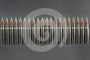 Row of Rifle ammunition Row