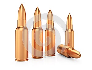 Row of rifle cartridges